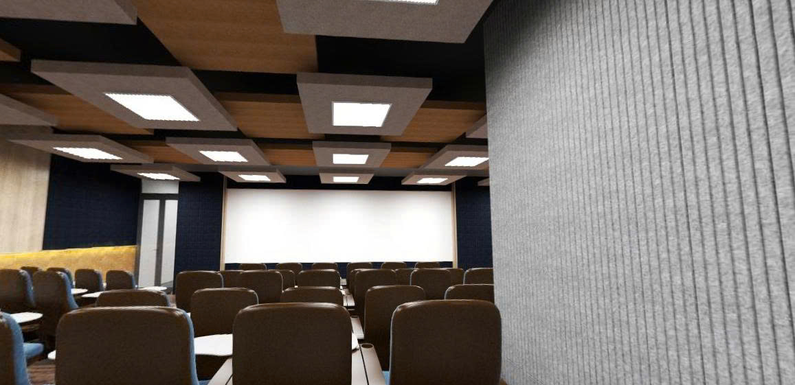 Phòng họp được Remak thiết kế 3D với tấm tiêu âm sonic sang trọng và thẩm mỹ