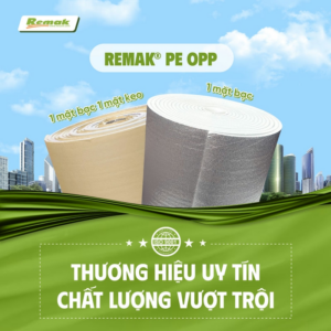 Xốp cách nhiệt mặt bạc Remak® PE foam dán dính sẵn chất lượng