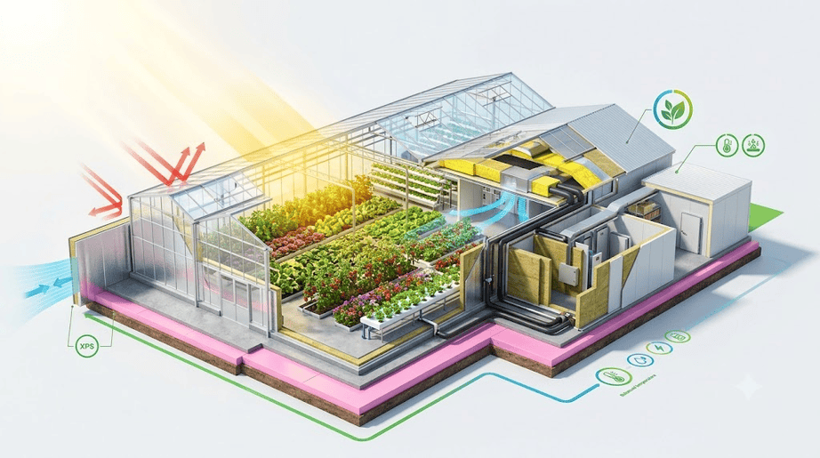 Vật liệu cách nhiệt Remak cho nhà kính nông nghiệp 